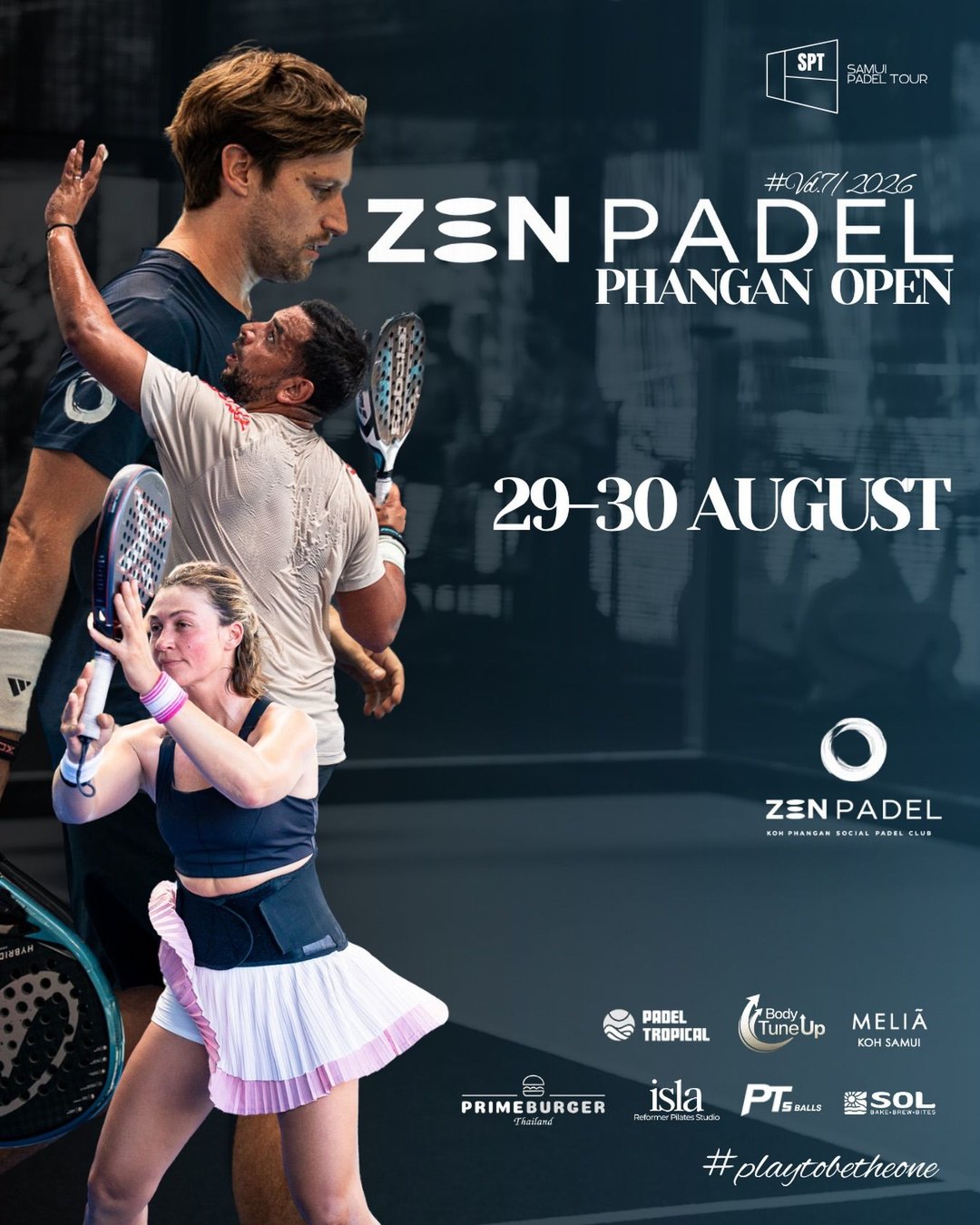 Samui Padel Tour × ZEN Padel Phangan Open tournament poster