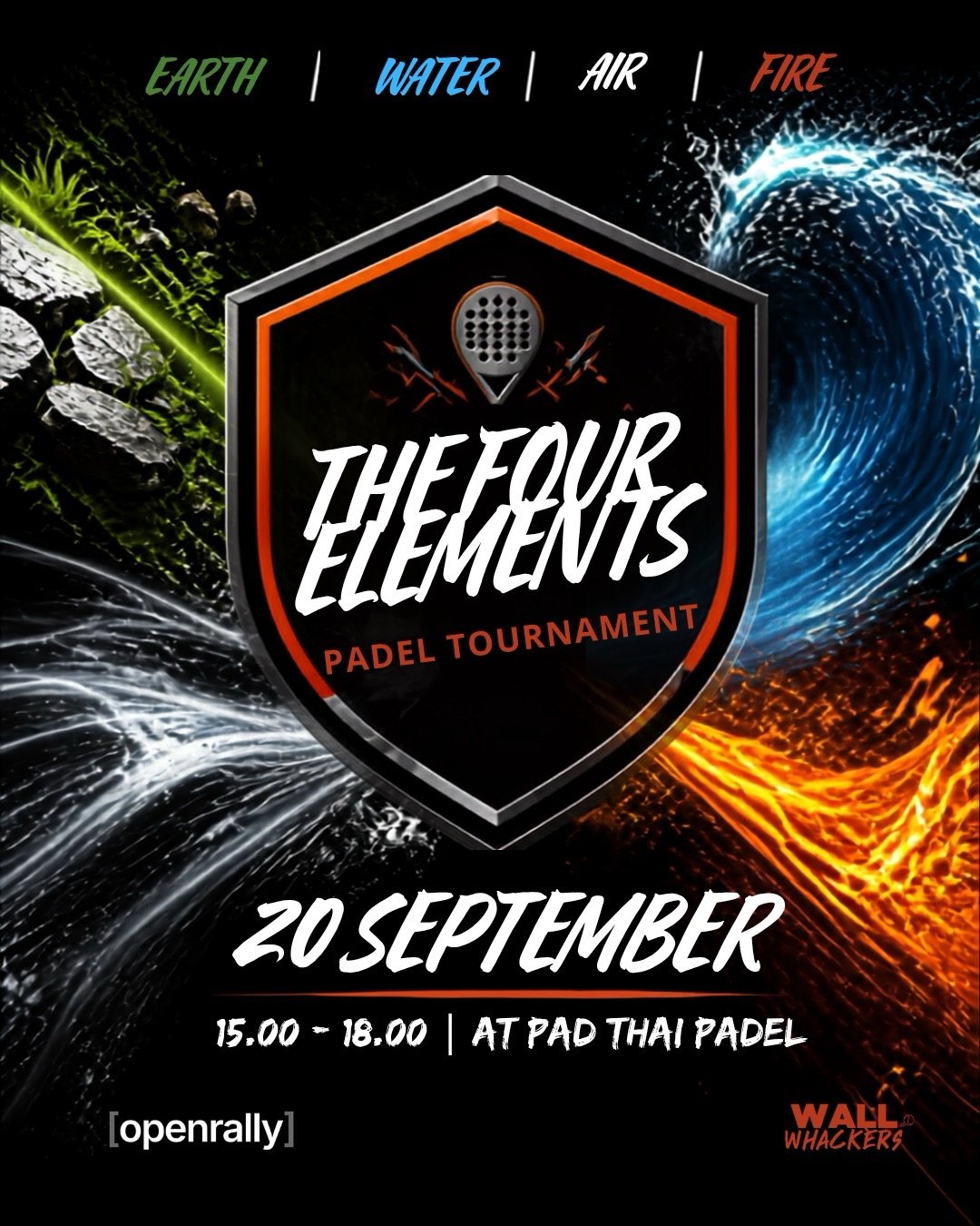 Wall Whackers: The Four Elements tournament poster